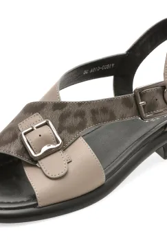 Sandale FLAVIA PASSINI gri, 1603G15, din piele naturala imagine