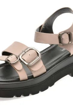 Sandale FLAVIA PASSINI gri, V755G37, din piele naturala imagine