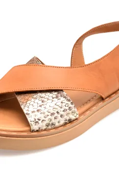 Sandale FLAVIA PASSINI maro, 22043, din piele naturala imagine