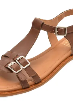 Sandale FLAVIA PASSINI maro, 35K16, din piele naturala imagine