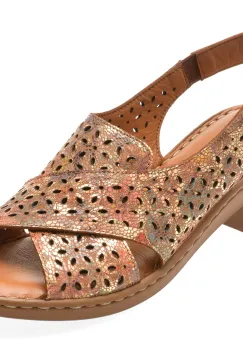 Sandale FLAVIA PASSINI maro, K9502, din piele naturala imagine