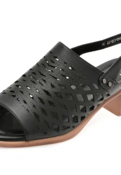 Sandale FLAVIA PASSINI negre, 1045C32, din piele naturala imagine