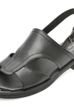 Sandale FLAVIA PASSINI negre, 1277C23, din piele naturala imagine