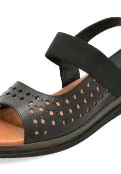 Sandale FLAVIA PASSINI negre, 1403, din piele naturala imagine