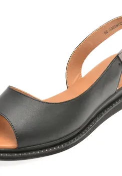 Sandale FLAVIA PASSINI negre, 17721, din piele naturala imagine