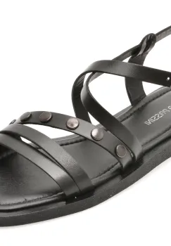Sandale FLAVIA PASSINI negre, 203M757, din piele naturala imagine