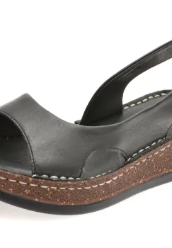 Sandale FLAVIA PASSINI negre, 25100, din piele naturala imagine