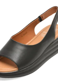 Sandale FLAVIA PASSINI negre, 25636, din piele naturala imagine