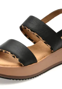 Sandale FLAVIA PASSINI negre, 28700, din piele naturala imagine