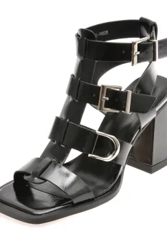 Sandale FLAVIA PASSINI negre, 2895, din piele naturala lacuita imagine