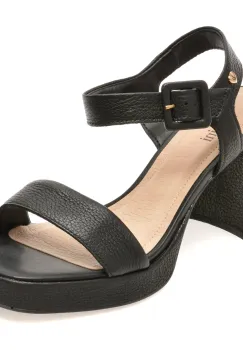 Sandale FLAVIA PASSINI negre, 356310, din piele naturala imagine
