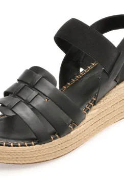 Sandale FLAVIA PASSINI negre, 366411, din piele naturala imagine