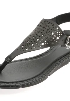 Sandale FLAVIA PASSINI negre, 367702, din piele naturala imagine