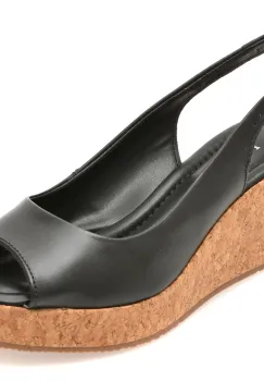 Sandale FLAVIA PASSINI negre, 372802, din piele naturala imagine