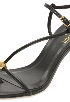Sandale FLAVIA PASSINI negre, 373401, din piele naturala imagine
