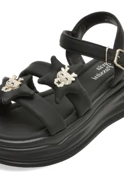 Sandale FLAVIA PASSINI negre, 50830, din piele ecologica imagine