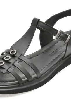 Sandale FLAVIA PASSINI negre, 55275, din piele naturala imagine