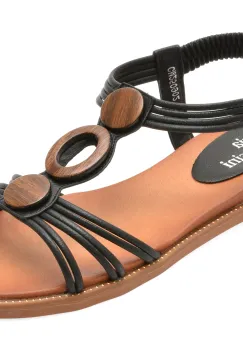 Sandale FLAVIA PASSINI negre, 902, din piele ecologica imagine