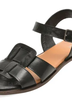 Sandale FLAVIA PASSINI negre, 909, din piele naturala imagine