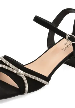 Sandale FLAVIA PASSINI negre, M293, din piele intoarsa imagine