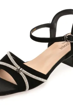 Sandale FLAVIA PASSINI negre, M293, din piele intoarsa imagine