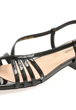 Sandale FLAVIA PASSINI negre, Q2651, din piele naturala lacuita imagine