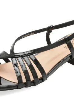 Sandale FLAVIA PASSINI negre, Q2651, din piele naturala lacuita imagine