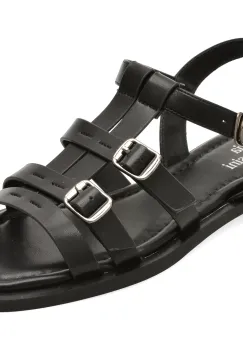 Sandale FLAVIA PASSINI negre, Q4799, din piele naturala imagine