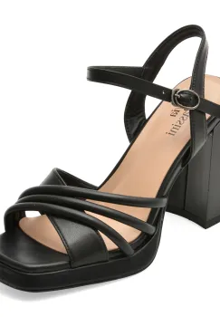 Sandale FLAVIA PASSINI negre, V1083, din piele naturala imagine