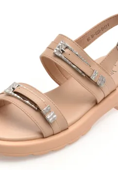 Sandale FLAVIA PASSINI nude, 1340H22, din piele naturala imagine