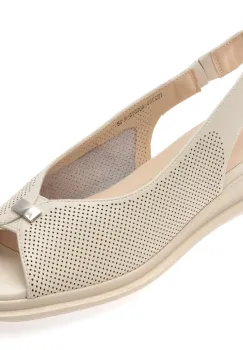 Sandale FLAVIA PASSINI nude, 80073, din piele naturala imagine