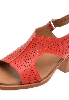 Sandale FLAVIA PASSINI rosii, 1389H13, din piele naturala imagine