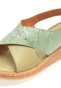 Sandale FLAVIA PASSINI verzi, 2615, din piele naturala imagine