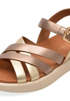 Sandale GEOX bej, D35PAB, din piele naturala imagine