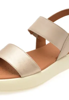 Sandale GEOX bej, D550NA, din piele ecologica imagine