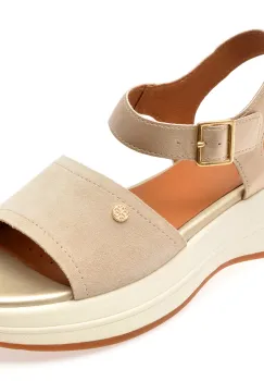 Sandale GEOX bej, D550VA, din piele intoarsa imagine