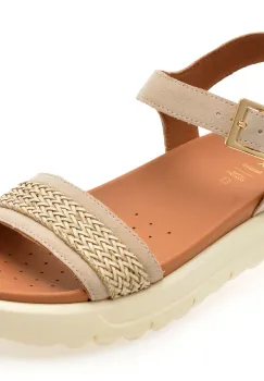 Sandale GEOX bej, D55SZC, din piele intoarsa imagine