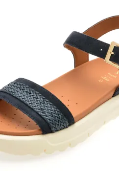 Sandale GEOX bleumarin, D55SZC, din piele intoarsa imagine