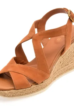 Sandale GEOX maro, D35GVC, din piele intoarsa imagine