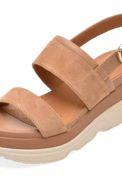 Sandale GEOX maro, D65HBA, din piele intoarsa imagine