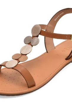 Sandale GEOX maro, D65LXE, din piele naturala imagine