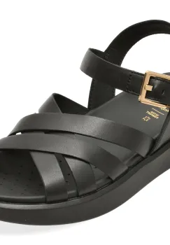 Sandale GEOX negre, D35PAB, din piele naturala imagine