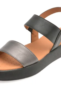 Sandale GEOX negre, D550NA, din piele ecologica imagine