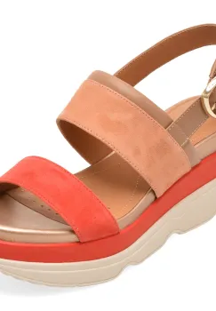 Sandale GEOX portocalii, D65HBA, din piele intoarsa imagine