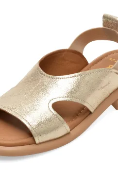 Sandale GOLD DEER aurii, 22026, din piele naturala imagine