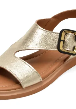 Sandale GOLD DEER aurii, 22081, din piele naturala imagine