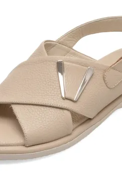 Sandale GOLD DEER gri, 1365707, din piele naturala imagine