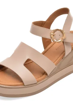 Sandale GOLD DEER gri, 22075, din piele naturala imagine