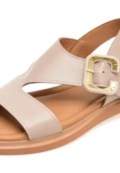 Sandale GOLD DEER gri, 22081, din piele naturala imagine
