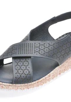 Sandale GOTSI bleumarin, EV4003, din piele naturala imagine